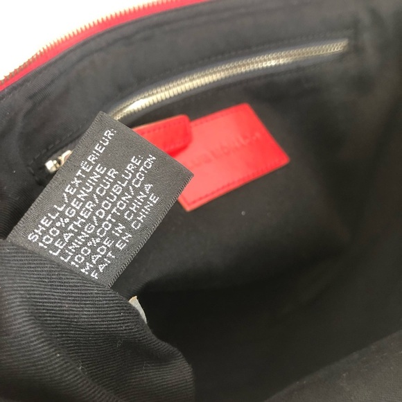 Club Monaco Red Leather Portfolio Tote - Picture 11 of 15